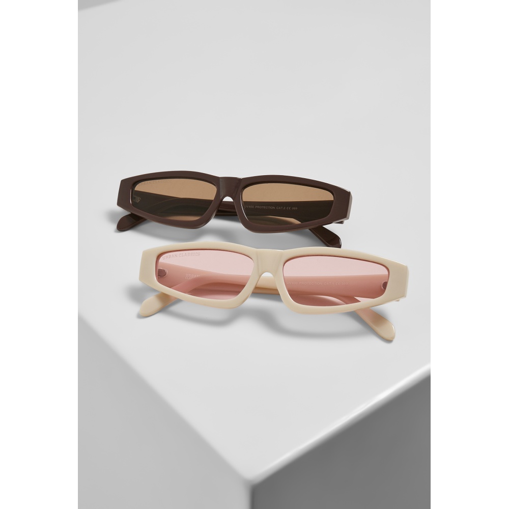 Urban Classics - Lefkada 2Pack Sonnenbrille - Braun/Creme